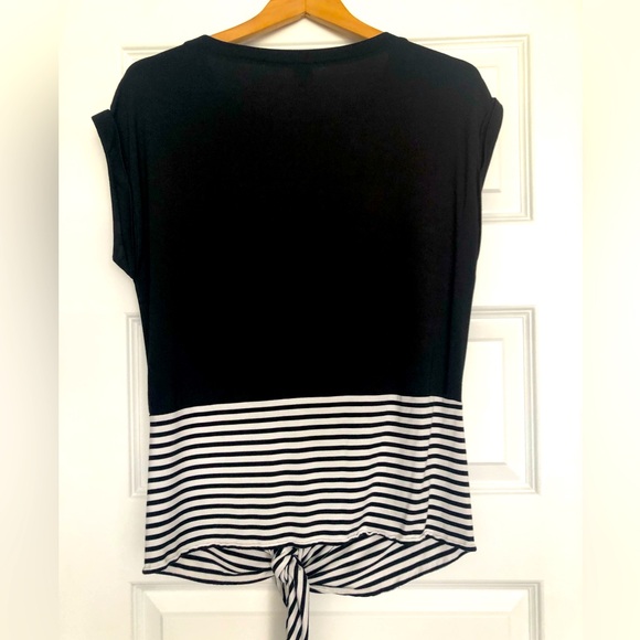 Black and white Tristan modal t-shirt, size M - Picture 2 of 5